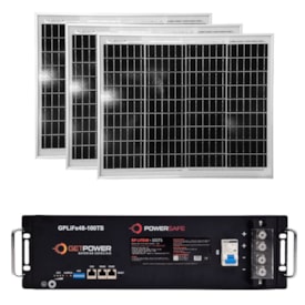 Kit Bateria de Lítio GetPower 100Ah 48V e 3 Painel Solar 80W
                                            