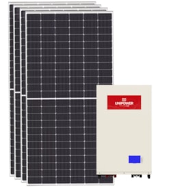 Kit Bateria De Lítio Unipower 100ah 48v 4 Painel Solar 585w