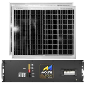 Kit Bateria Lítio 100Ah 24V Moura com 2 Painel Solar 30W
                                            