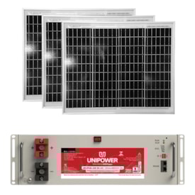 Kit Bateria Lítio 100Ah 48V Unipower U06C30 Com Painel 80W
                                            