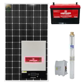 Kit Bomba Ebara 97 MCA Monofásica 220V Inversor 48V/220V e Bateria Unipower