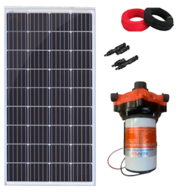 Kit Bomba Solar 150W Resun Irrigação Seaflo 396 a 708L/hora