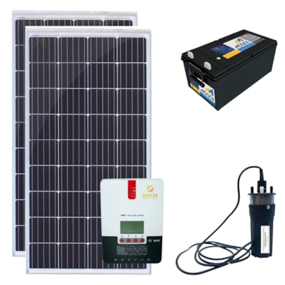 Kit Bomba Solar Bsd-3024 Painel 155w Irrigação Controlador 20A