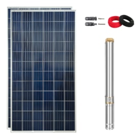 Kit Bombeamento Solar 330W para Fazendas 2900l/h Lepono 580W