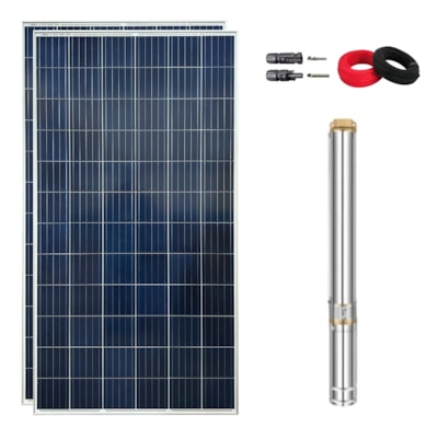 Kit Bombeamento Solar 330W para Fazendas 2900l/h Lepono 580W