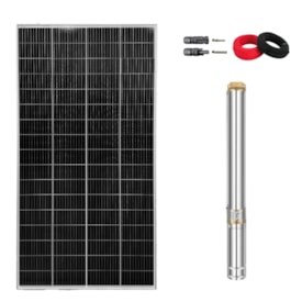 Kit Bombeamento Solar 340W para Cisternas 2800l/h Lepono 270W