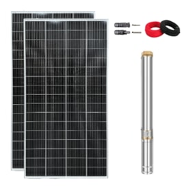 Kit Bombeamento Solar 340W para Fazendas 2900l/h Lepono 580W