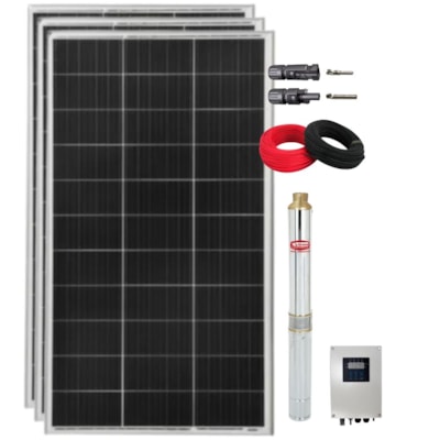 Kit Bombeamento Solar Até 3000l/h 32MCA 300W 24V Ebara