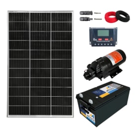 Kit Bombeamento Solar Motorhome Seaflo 70M com Bateria Moura