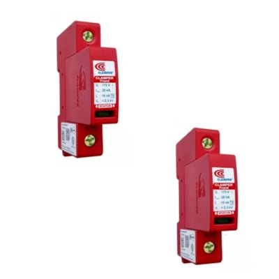 Kit C/ 2 Protetor de Surto DPS CA 175V 20kA Clamper Front