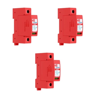 Kit C/ 3 Protetor de Surto DPS CA 275V 20kA Clamper Front