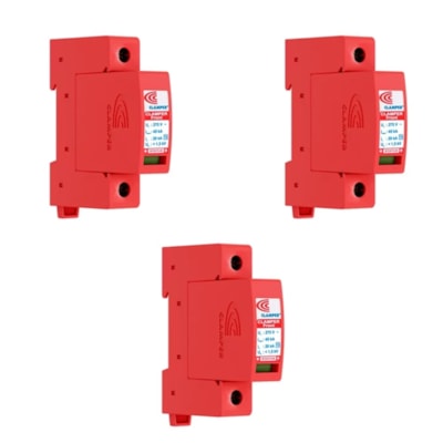 Kit C/ 3 Protetor de Surto Monopolar DPS 275V 45kA Clamper