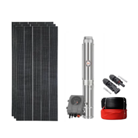 Kit Completo Bomba Submersa Solar 1100W 1,5CV 110V 123MCA C/Box Lepono