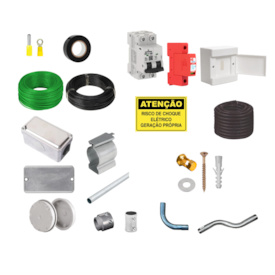 Kit Completo Material CA para Kit Gerador solar com Inversor String até 4kW