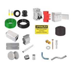 Kit Completo Material CA para Kit Gerador solar com Inversor String até 8kW