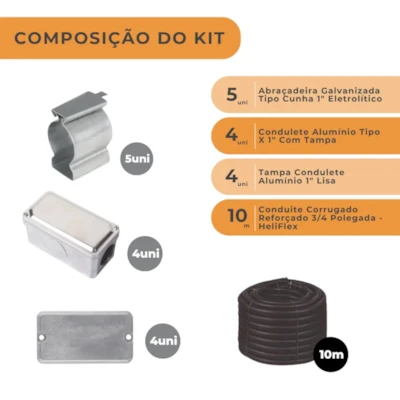 Segunda imagem do produto Kit Completo Material CA para Kit Gerador solar com Inversor String até 8kW