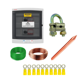 KIT DE ATERRAMENTO E PROTEÇÃO SOLAR 2E/2S 1000V CC