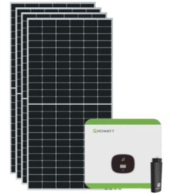 Kit Energia Solar 300kwh Mês com Inversor Growatt 220V Para Telhado Cerâmico/Colonial