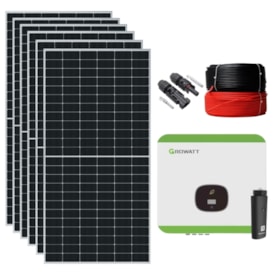 Kit Energia Solar 6 Placas 585w com 1 Inversor Growatt MIC300
