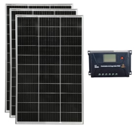 Kit Energia Solar Off Grid 480Wp com Controlador 30A