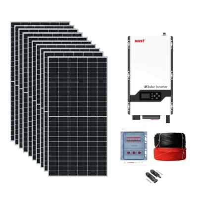 Kit Energia Solar Offgrid 6,20kWp até 830kWh Mês 10 Painel Bifacial 585W + Inversor MUST 5k