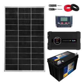 Kit Energia Solar para Starlink - 06h/dia até 640 Wh/dia com Inversor JFA 12V/127V