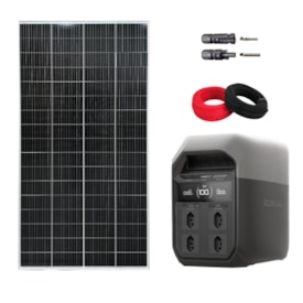 Kit Estação de Energia Ecoflow Delta 3 127V 1800W com Painel 340W