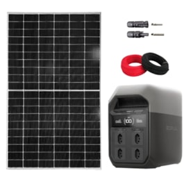 Kit Estação de Energia Ecoflow Delta 3 127V 1800W com Painel 465W