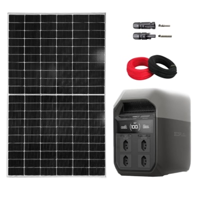 Kit Estação de Energia Ecoflow Delta 3 127V 1800W com Painel 465W
