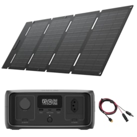 Kit Estação de Energia Ecoflow River 3 127V 300W 245Wh com Painel 45W