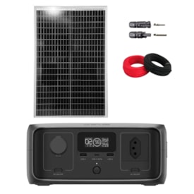 Kit Estação de Energia Ecoflow River 3 127V 300W 245Wh com Painel 60W