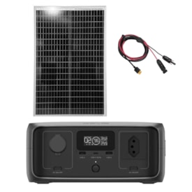 Kit Estação de Energia Ecoflow River 3 127V 300W 245Wh com Painel 60W