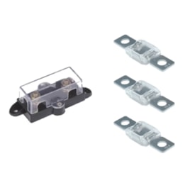 Kit Fusível Mega 175A c/ 3 Unidades + Porta Fusível MEGA CC