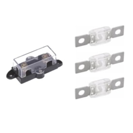 Kit Fusível Mega 250A c/ 3 Unidades + Porta Fusível MEGA CC