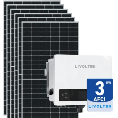 Kit Gerador Solar Hibrido 400kWh/mês ou 3,5kWp Livoltek 3kW Mono 220V