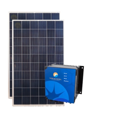 Kit Painel 280W + Driver p/ Bomba CA 6cv + Estrutura Solo