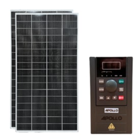 Kit Painel 340W Com Inversor/Driver de conversão Bomba Comum CA Trifásica 220V de 1CV