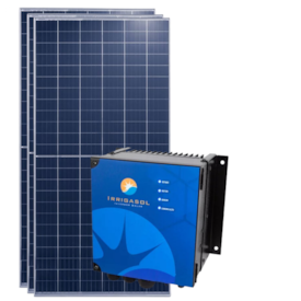 Kit Painel 340W + Driver p/ Bomba CA 6cv + Estrutura Solo