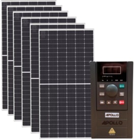  Kit Painel 550W Com Inversor/Driver de conversão Bomba Comum CA Trifásica 220V até 1CV