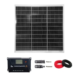 Kit Painel Placa Solar 80w Iluminação para 4 lâmpadas 10w