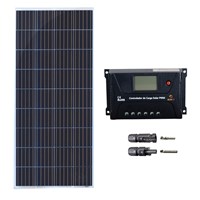 Kit Painel Solar 150w Com Controlador 20A Sun21 Conector MC4