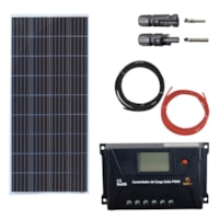 Kit Painel Solar 150W Resun Controlador PWM 10A Kit Painel Solar 150W Resun Controlador PWM 10A