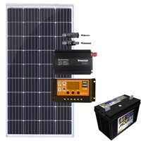 Kit Painel Solar 155w Resun Controlador 30A 12v/220v Com Bateria