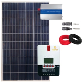 Kit Painel Solar 280W Motorhome Controlador 20A e Inversor 24V/220V