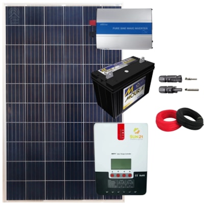 Kit Painel Solar 280W Motorhome Inversor 1000W 12V/220V