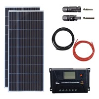 Kit Painel Solar 300w Com Controlador 20A Sun21 Conector MC4