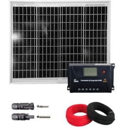 Kit Painel Solar 30W com Controlador 10A Sun 21