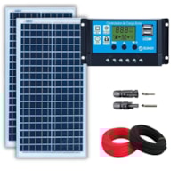 Kit Painel Solar 30w Resun 12V/24V Controlador Azulzinho 30A Kit Painel Solar 30w Resun 12V/24V Controlador Azulzinho 30A