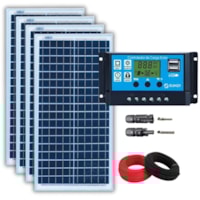 Kit Painel Solar 30w Resun 24V Controlador Azulzinho 30A Kit Painel Solar 30w Resun 24V Controlador Azulzinho 30A