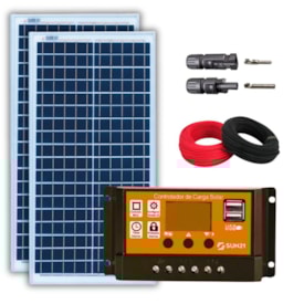 Kit Painel Solar 30w Resun 24V Controlador Laranjinha 30A